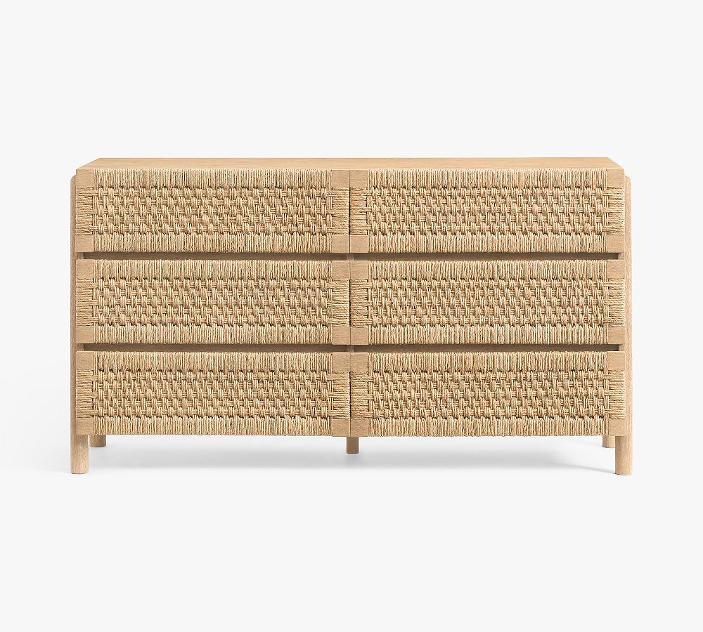 Bolinas 6-Drawer Woven Dresser (58") - Seadrift, 58"