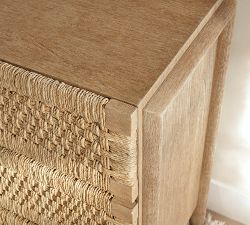 Bolinas 6-Drawer Woven Dresser (58")
