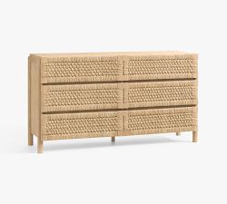 Bolinas 6-Drawer Woven Dresser (58")