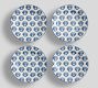 Kravet Shell Print Porcelain Appetizer Plates - Set of 4