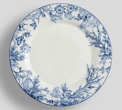Kravet Underwater Toile Porcelain Dinner Plates - Set of 4