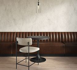 Garbo Channel Tufted Leather Banquette