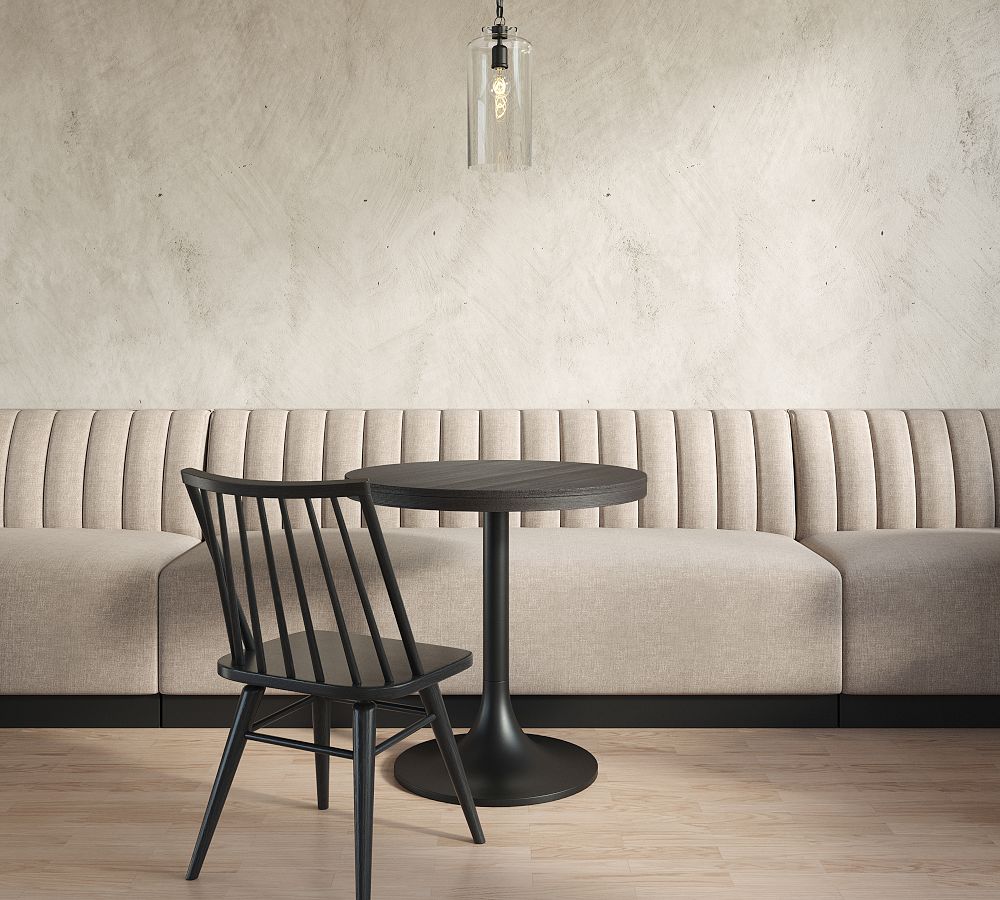 Garbo Channel Tufted Upholstered Banquette by Pottery Barn