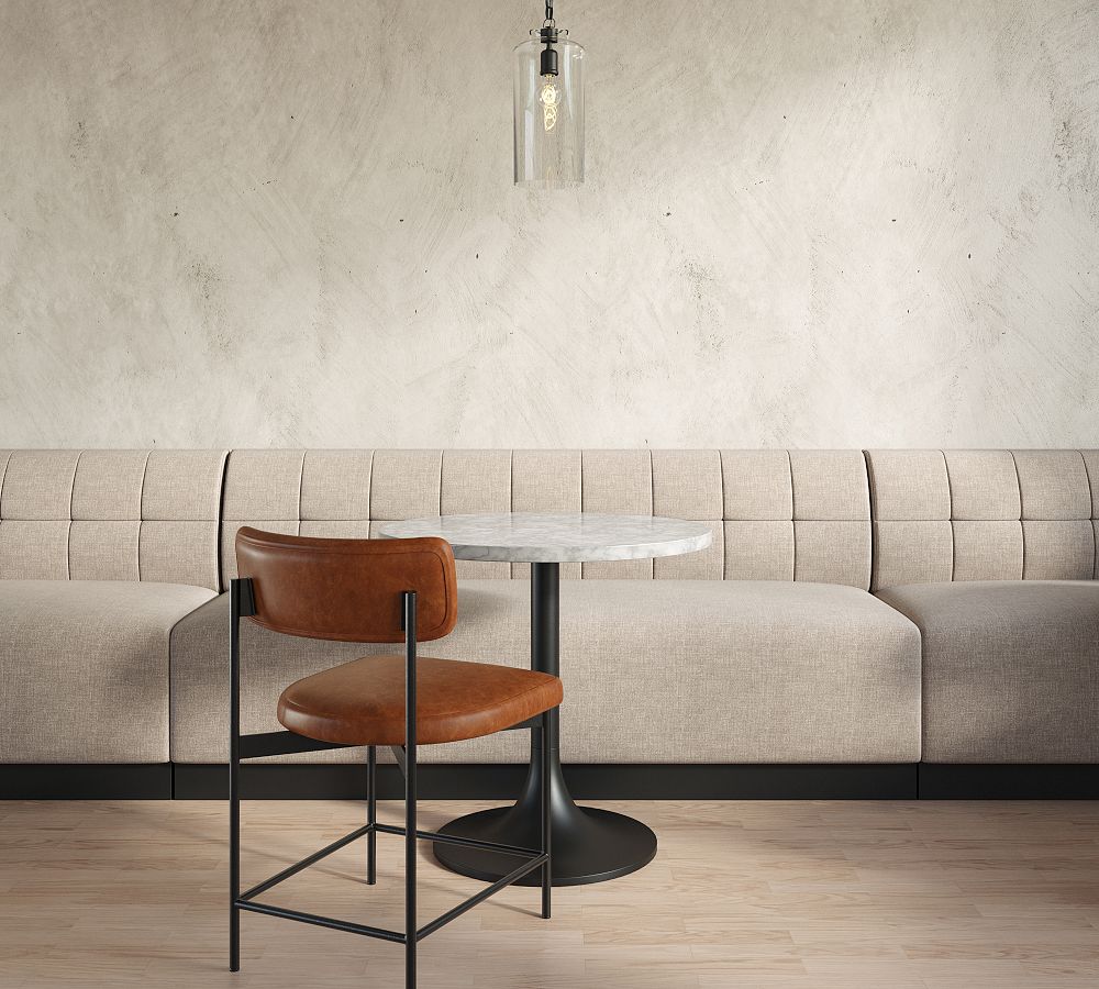 Garbo Grid Tufted Upholstered Banquette by Pottery Barn