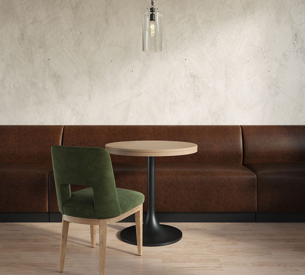 Garbo Leather Banquette by Pottery Barn