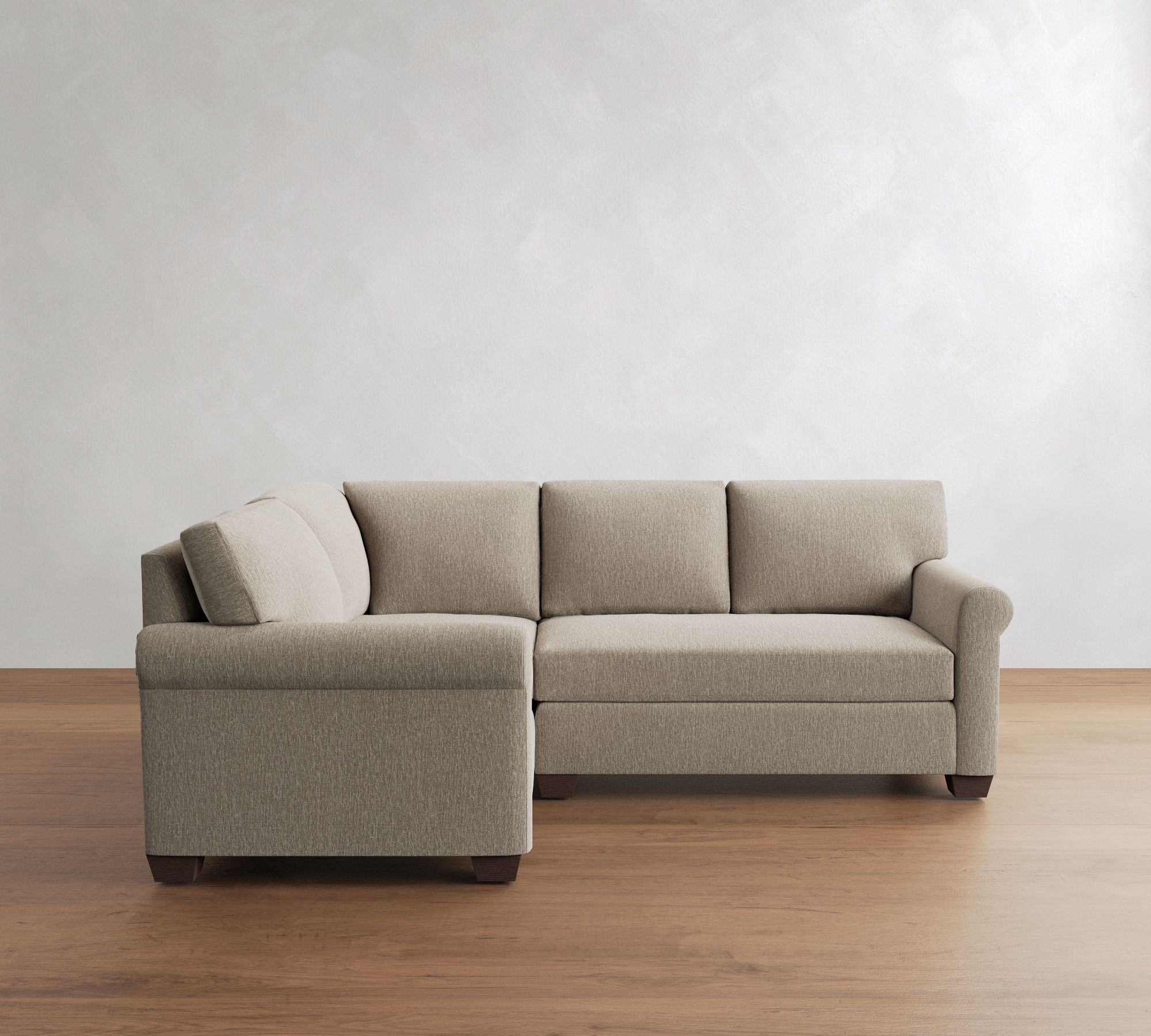 York Roll Arm 3-Piece Sectional (93")