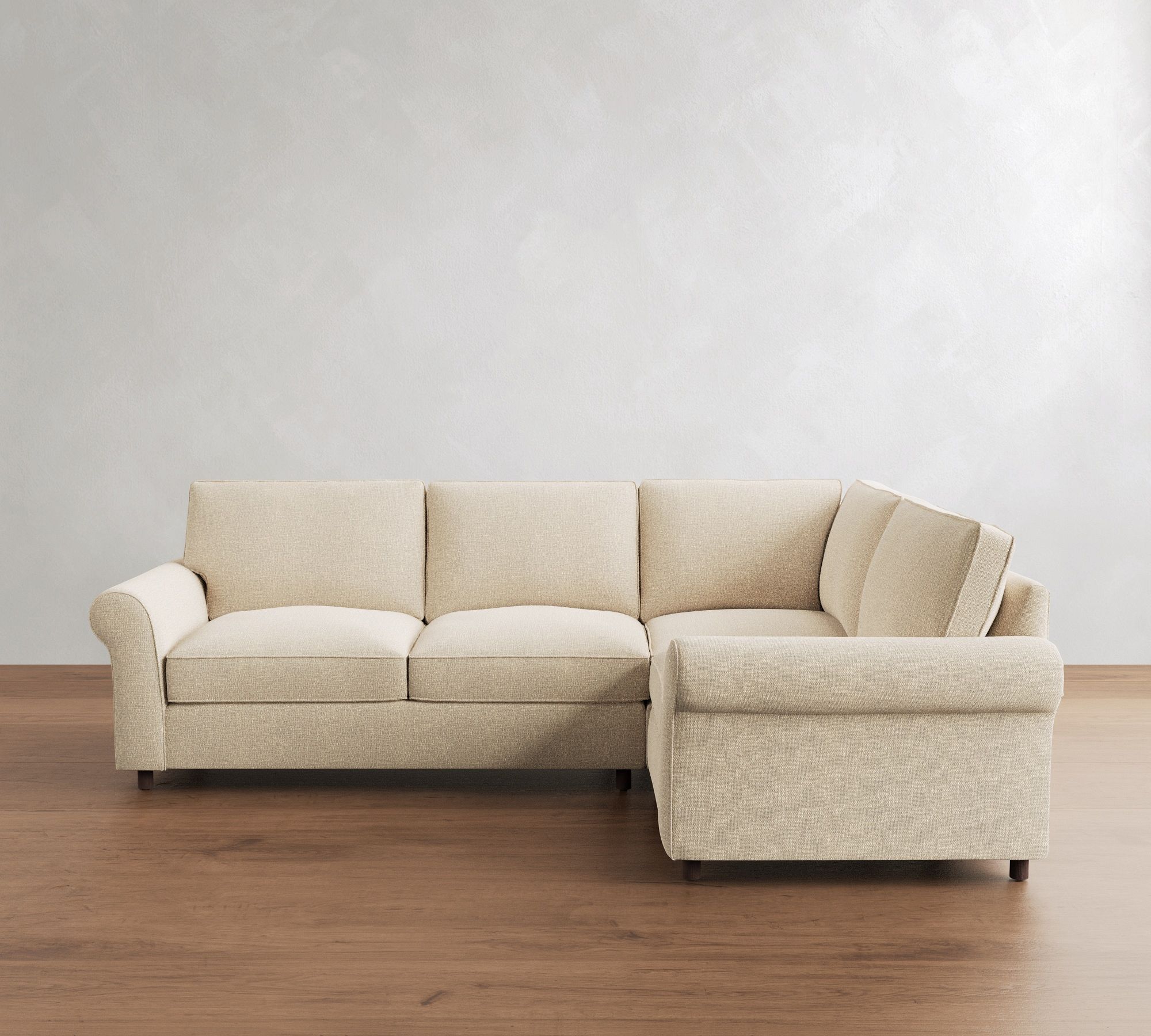 PB Comfort Roll Arm 3-Piece Sectional (108")