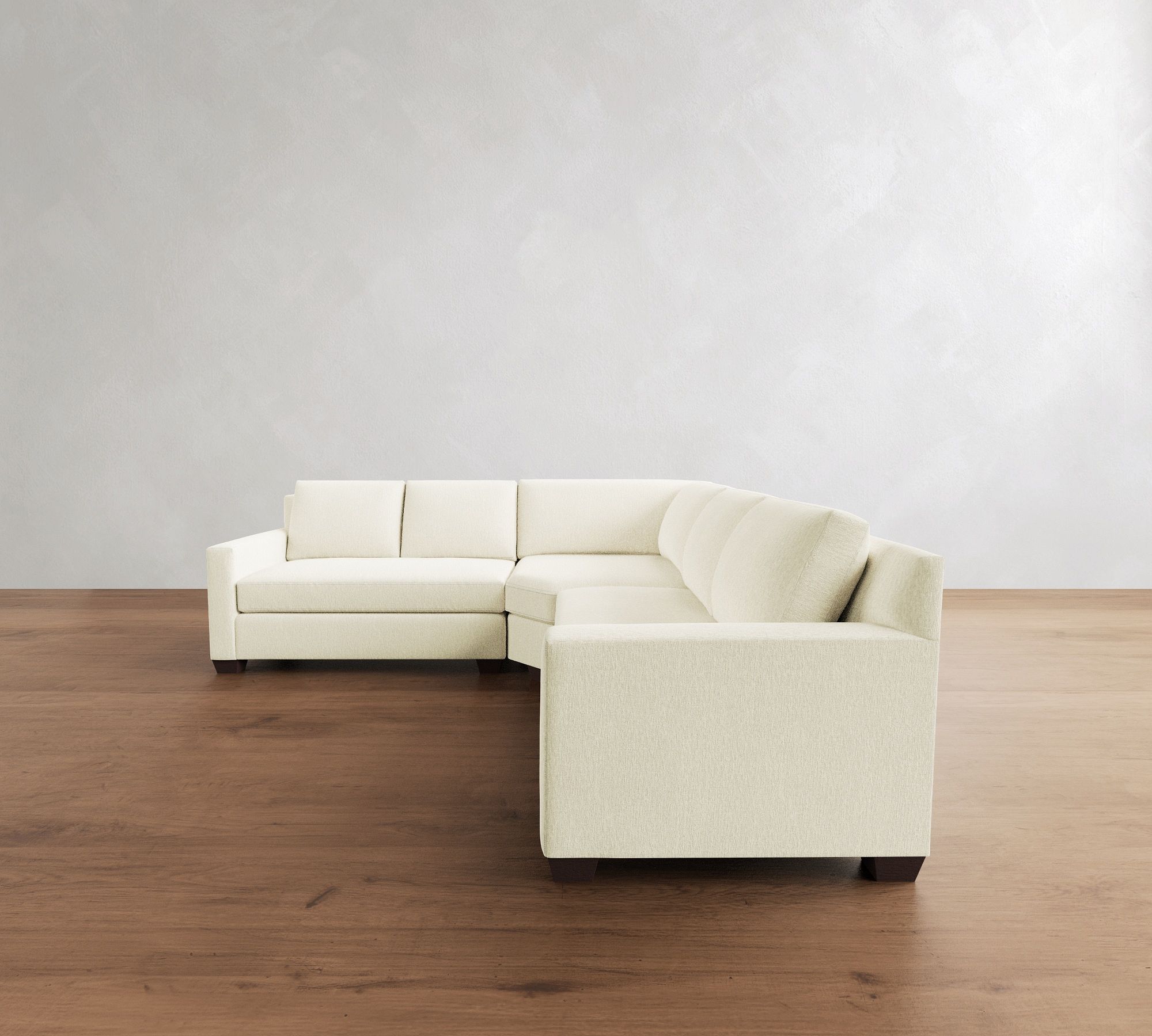 York Square Arm 3-Piece L-Shaped Wedge Sectional (102")