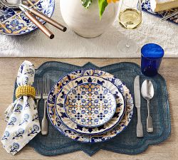 Lisbon Stoneware Appetizer Plates - Mixed Set of 4