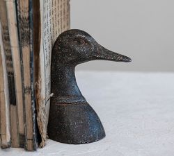 Cast Iron Duck Bookends  - Set of 2