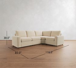 Pearce Modern Square Arm Reversible Power Reclining Sectional (114")