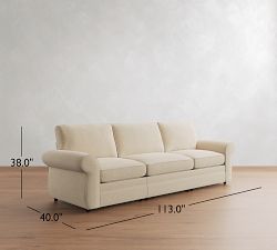Pearce Roll Arm Power Reclining Sofa (80"&ndash;113")