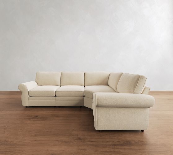 Pearce Roll Arm Reversible Power Reclining Sectional (119") by Pottery Barn
