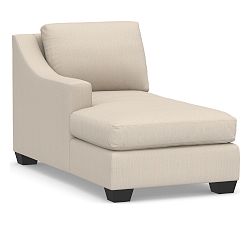 Open Box: York Slope Arm Upholstered Left Chaise - Sunbrella®, Performance Herringbone Oatmeal