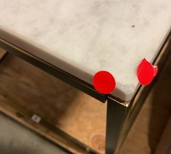 Open Box: Delaney Rectangular Marble Coffee Table (40.5") - Antique Brass