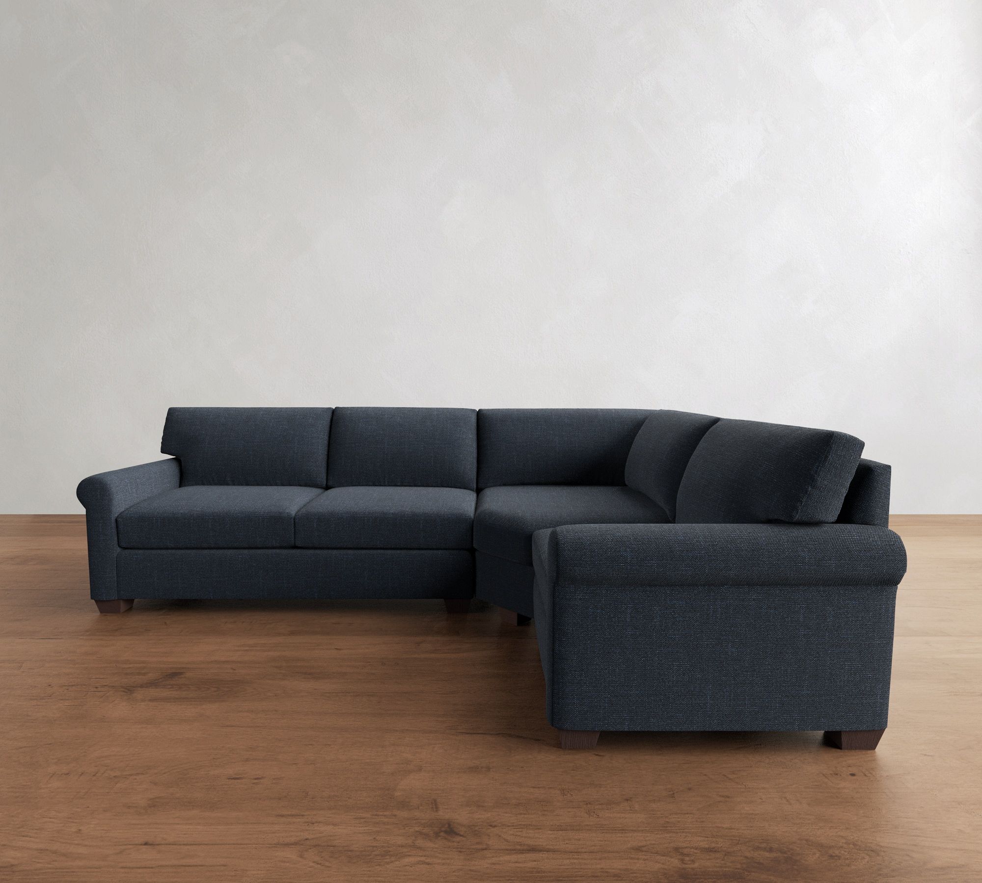 York Roll Arm 3-Piece Wedge Sleeper Sectional (119") - thumbnail 10