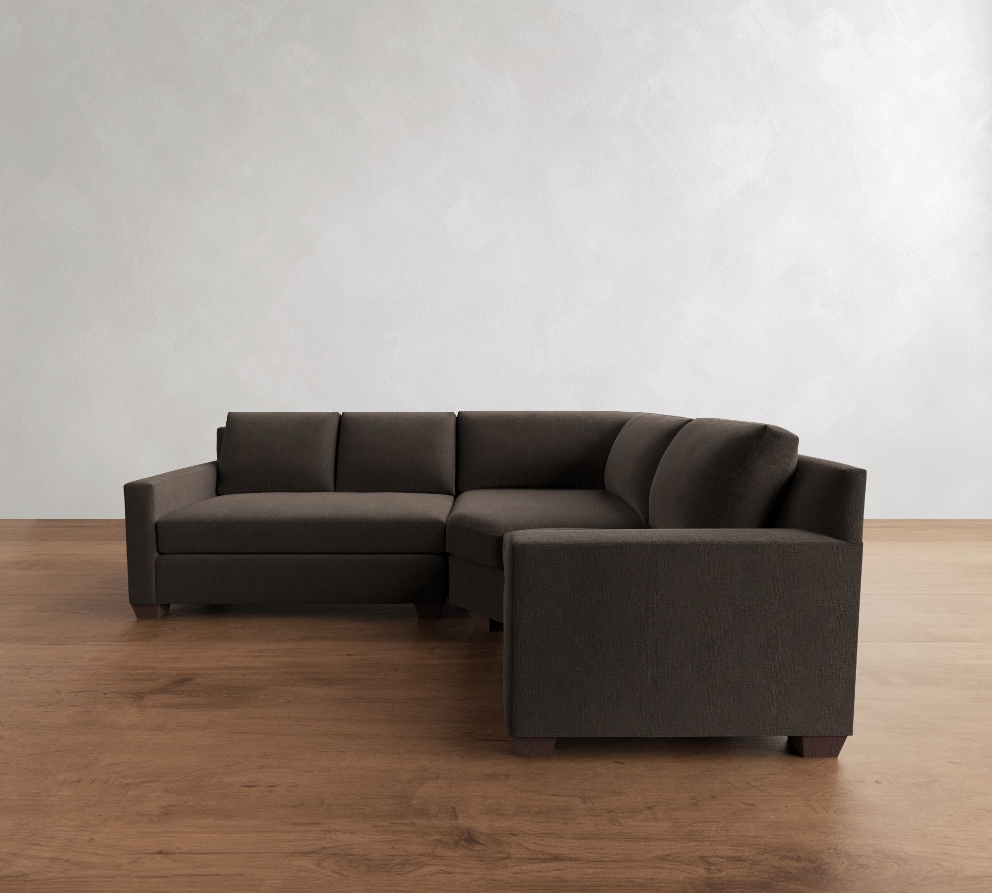 York Square Arm 3-Piece Wedge Sectional (102")