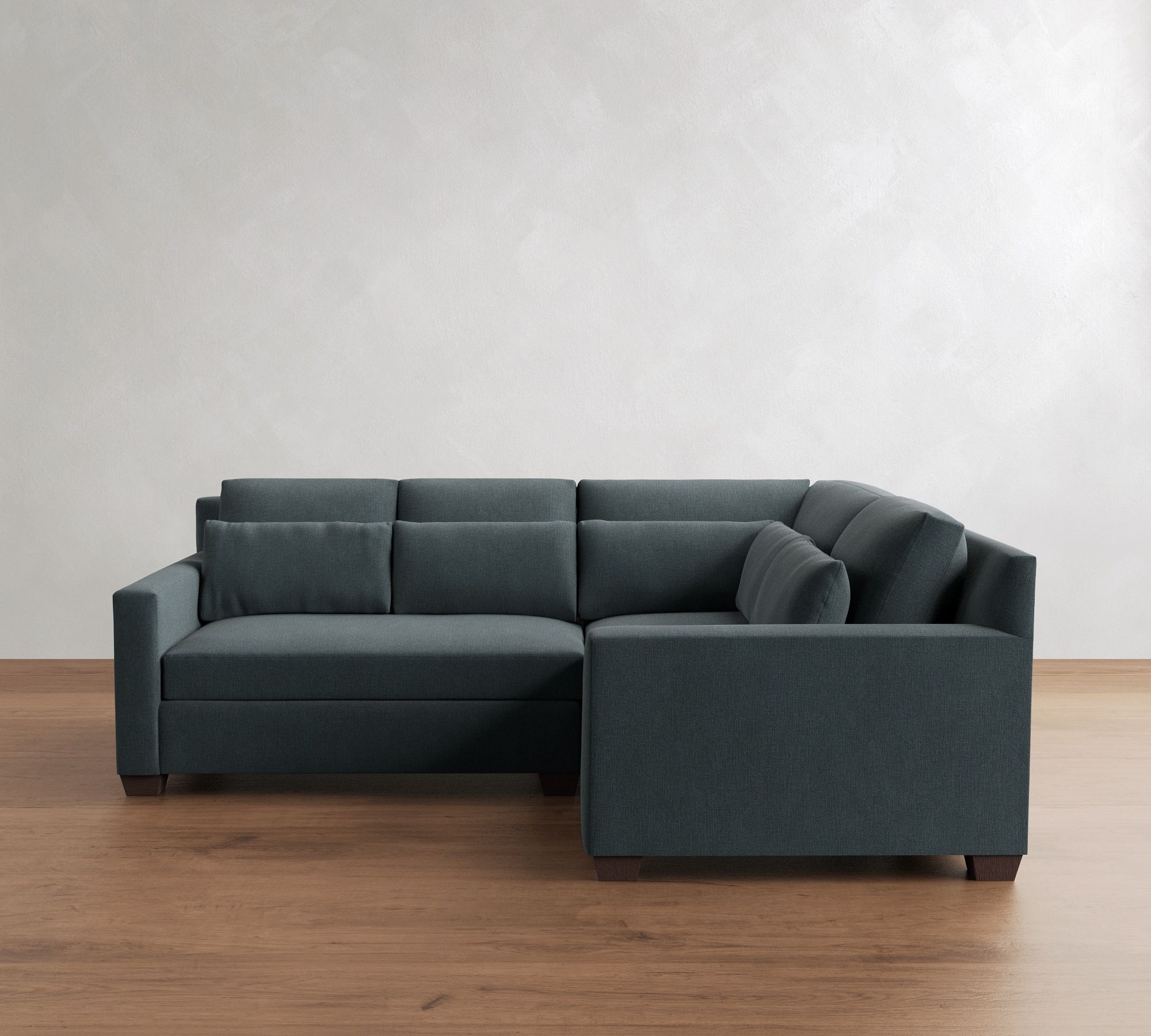 York Square Arm Deep Seat 3-Piece Sectional (98")