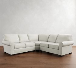 Buchanan Roll Arm 3-Piece L-Shaped Curved Wedge Sectional (98")