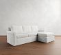 Cameron Roll Arm Slipcovered Chaise Sectional (100")