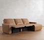Larkspur Leather Power Reclining Chaise Sectional (114"-127")