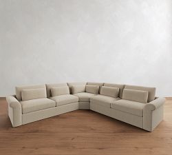 Westwood Roll Arm Deep Seat 3-Piece L-Shaped Wedge Sectional  (136"&ndash;146")