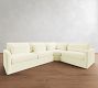Westwood Slim Arm Deep Seat Slipcovered 3-Piece Wedge Sectional (130")