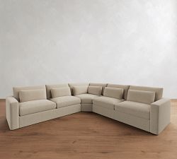 Westwood Square Arm Deep Seat 3-Piece L-Shaped Wedge Sectional (133"&ndash;143")