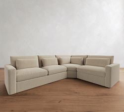 Westwood Square Arm Deep Seat 3-Piece Wedge Sectional (133"&ndash;143")