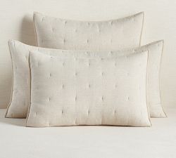 Belgian Flax Linen Tufted Quilted Sham