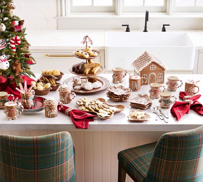 Gingerbread Stoneware Multi-Condiment Server | Pottery Barn