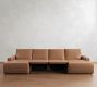 Larkspur Leather Power Reclining Double Chaise Sectional (146"-172")