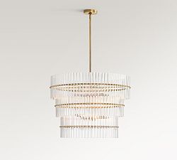 Mallory Crystal Round 3-Tier Chandelier (30")