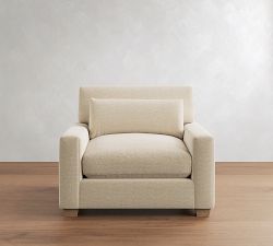 PB Comfort Modern Square Arm Deep Seat Chair and a Half