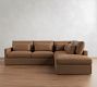 Westwood Slim Arm Deep Seat Leather Return Bumper Sectional (119"-131")