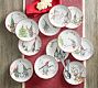 12 Gnomes of Christmas Stoneware Appetizer Plates