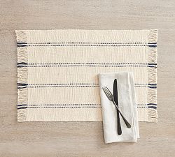 Becker Double Stripe Handwoven Cotton Placemats - Set of 4