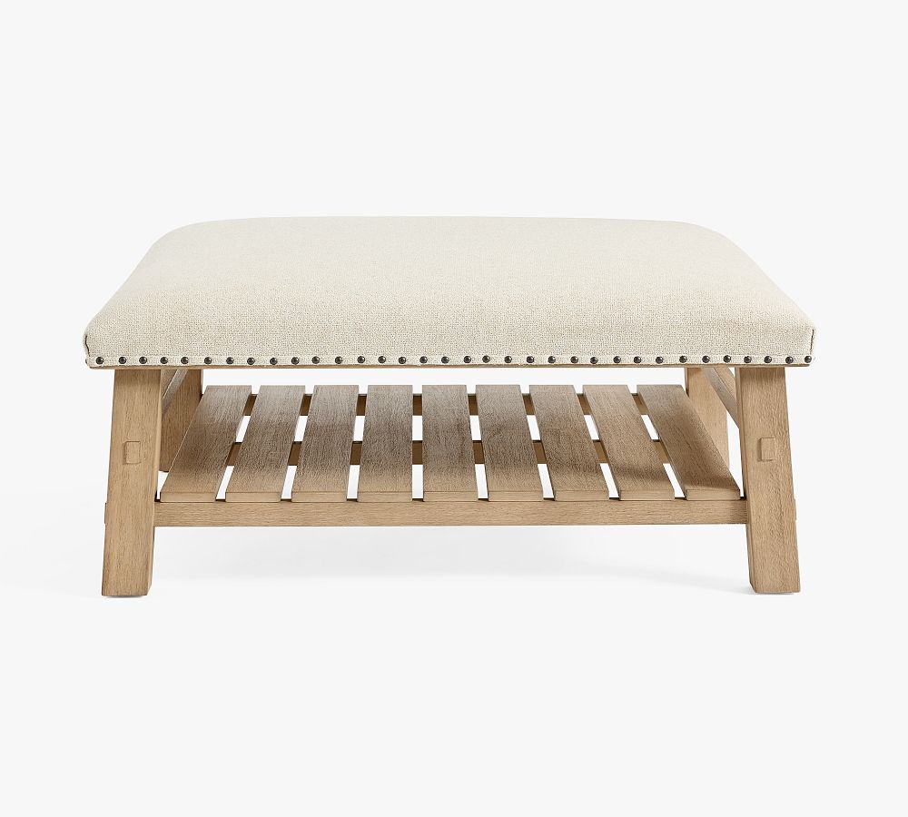 Caden Upholstered Square Ottoman by Pottery Barn