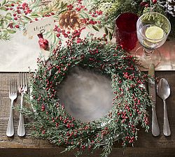 Frosted Juniper Berry Charger Plates - Set of 4