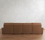 Larkspur Leather Power Reclining Double Chaise Sectional (146"-172")