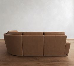 Larkspur Leather Power Reclining Wedge Sectional (142"-155")