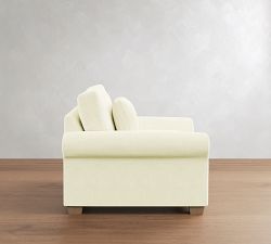 PB Comfort Modern Roll Arm Deep Seat Chair and a Half