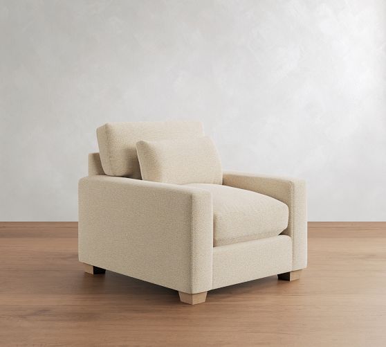 PB Comfort Modern Square Arm Deep Seat Chair by Pottery Barn
