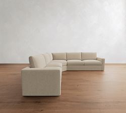 Westwood Square Arm 3-Piece L-Shaped Wedge Sectional (128"&ndash;138")