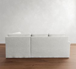 Cameron Roll Arm Slipcovered 3-Piece Wedge Sectional (109")