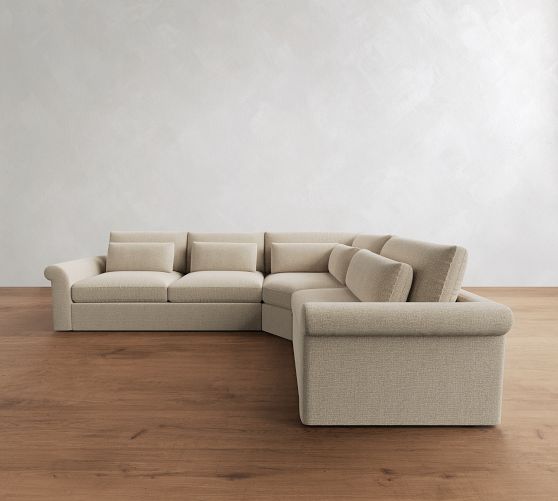 Westwood Roll Arm Deep Seat 3-Piece Wedge Sectional (131"-146") by Pottery Barn