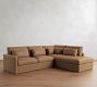 Westwood Slim Arm Deep Seat Leather Return Bumper Sectional (119"-131")