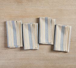 Colette Stripe Cotton/Linen Napkins - Set of 4