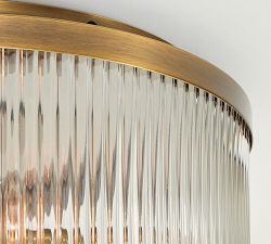 Cooper Ribbed Glass Flush Mount (14")