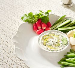 Monique Lhuillier Juliana Scalloped Chip &amp; Dip Server